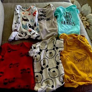 Carters, Gerber, and child of mine newborn onesies